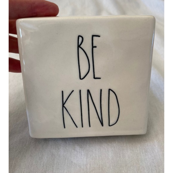 Rae Dunn Artisan Collection Happy Stay Humble Ceramic Tray & Block - Picture 6 of 10